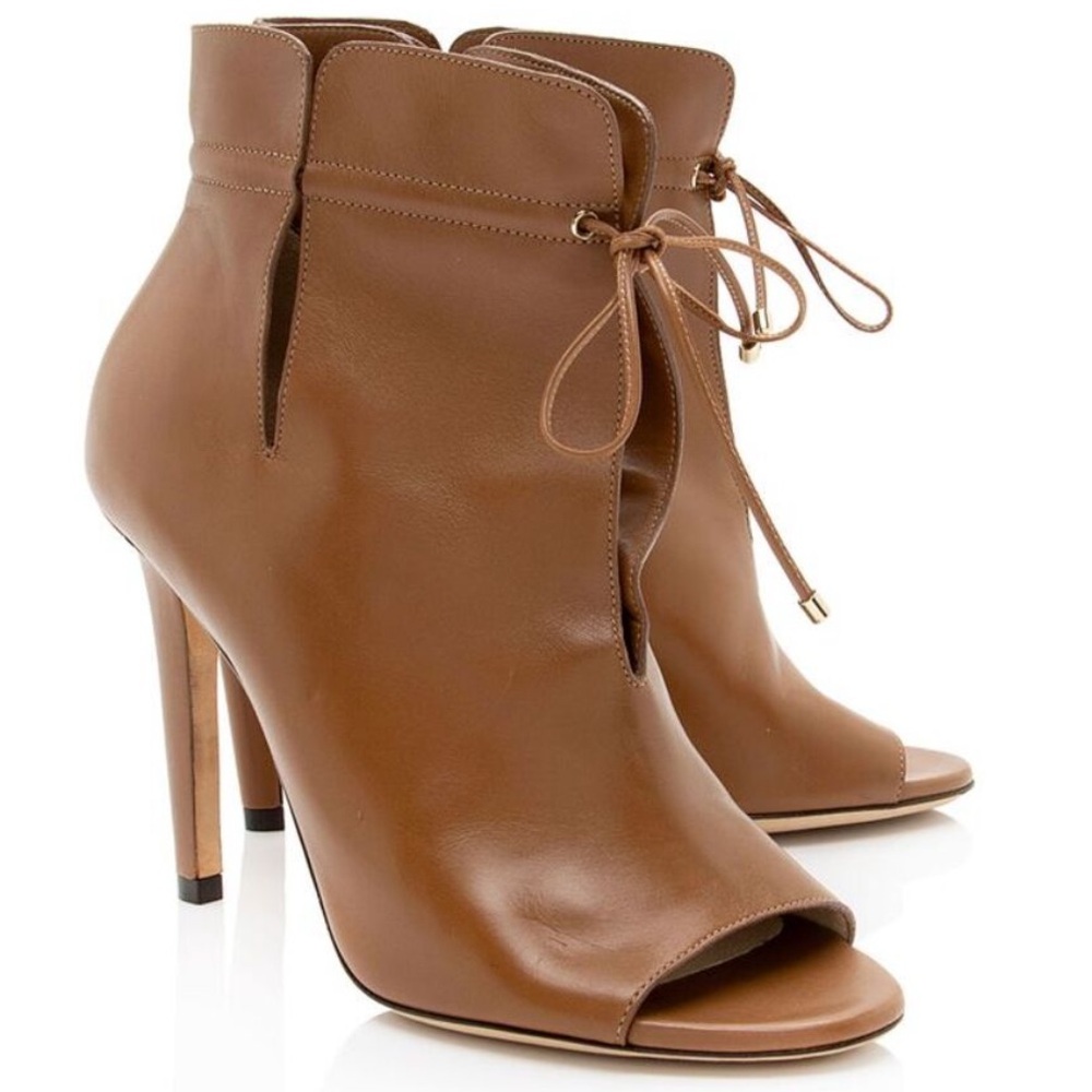 SOLD! Jimmy Choo Memphis Booties Sz 40 luxury designer formal tie high heel peep